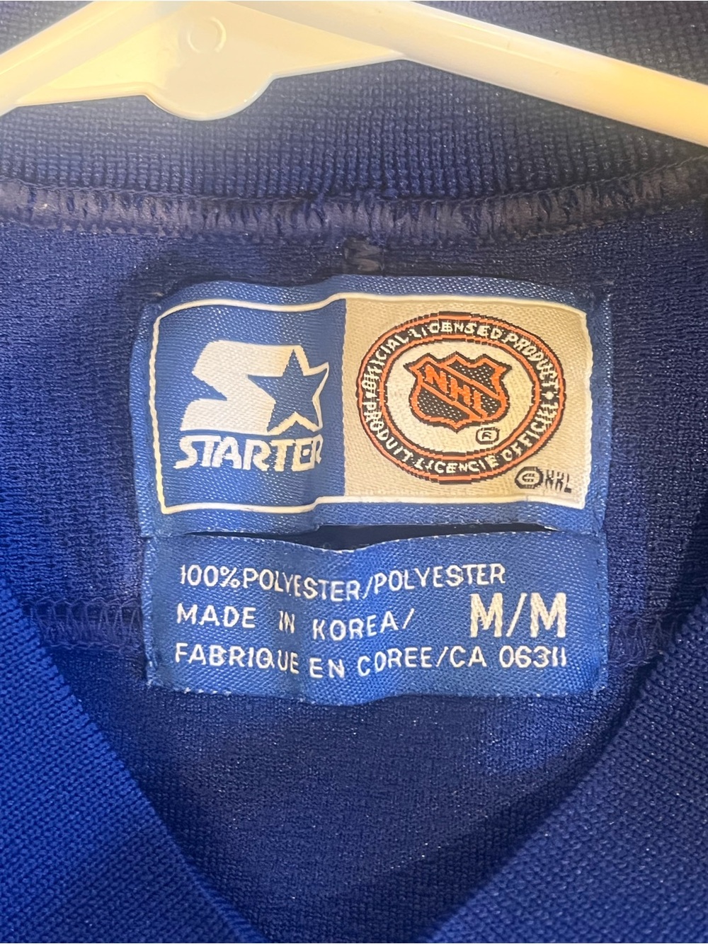 STARTER Blue Toronto Maple Leafs Hockey Jersey with White Trim - Picture 2 of 5